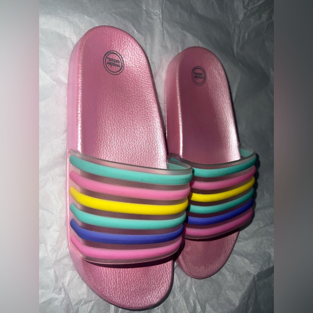 Kid’s Slides (Pink & Multicolor)- Never Worn;Will ship immediately!